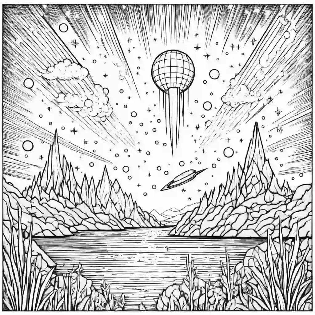 Meteoroids coloring pages